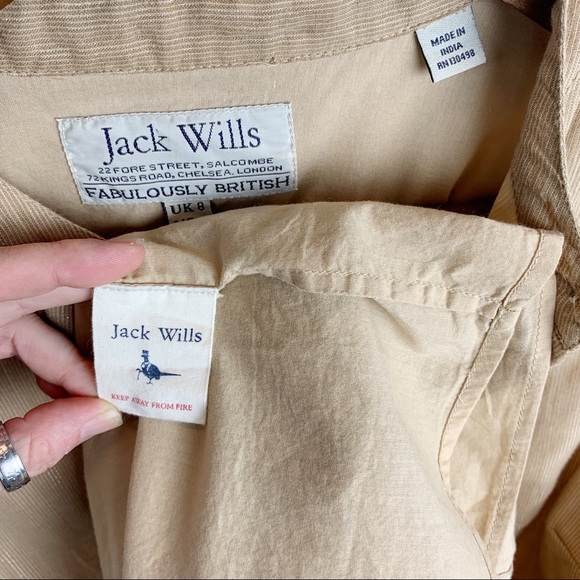 JACK WILLS Gold Metallic Kemsley Shirt Dress - Picture 4 of 8